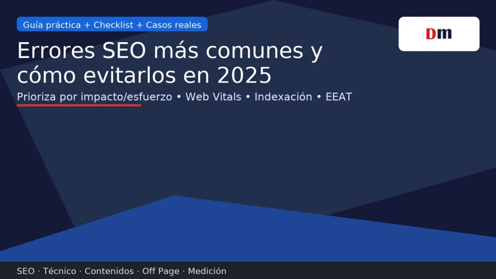 Errores comunes en SEO y cómo evitarlos
