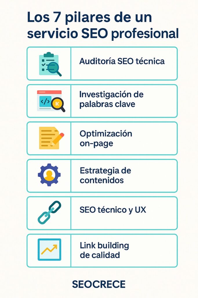 Los pilares de un servicio seo profesional